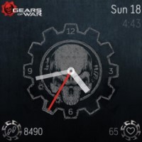 Screenshot of Gears clock face